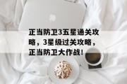 正当防卫3五星通关攻略,3星级过关攻略,正当防卫大作战!