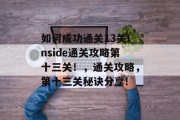 如何成功通关13关Inside通关攻略第十三关！，通关攻略，第十三关秘诀分享!