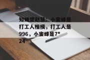知蜂堂赵慧：小蜜蜂是打工人楷模，打工人是996，小蜜蜂是7*24