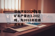 淡水河谷2024年铁矿石产量达3.28亿吨,为2018年后最高水平 淡水河谷2024年铁矿石产量达3.28亿吨,为2018年后最高水平