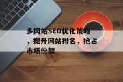 多网站SEO优化策略,提升网站排名,抢占市场份额 多网站SEO优化策略,提升网站排名,抢占市场份额