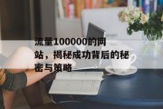流量100000的网站,揭秘成功背后的秘密与策略 流量100000的网站,揭秘成功背后的秘密与策略