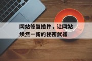 网站修复插件，让网站焕然一新的秘密武器