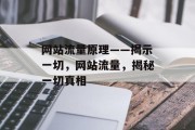 网站流量原理——揭示一切,网站流量,揭秘一切真相 网站流量原理——揭示一切,网站流量,揭秘一切真相