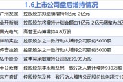 1月6日增减持汇总:传音控股等8股增持 麦迪科技等3股减持(表) 1月6日增减持汇总:传音控股等8股增持 麦迪科技等3股减持(表)