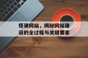 搭建网站,揭秘网站建设的全过程与关键要素 搭建网站,揭秘网站建设的全过程与关键要素