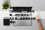 高效通关攻略,eBFC游戏详解!,速成攻略,eBFC新手入门大礼包,全面精通攻略揭秘! 高效通关攻略,eBFC游戏详解!,速成攻略,eBFC新手入门大礼包,全面精通攻略揭秘!