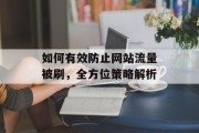 如何有效防止网站流量被刷，全方位策略解析