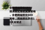 合肥网站优化SEO,提高转化率的关键策略,合肥网站优化SEO策略,提升转化率的10大关键点 合肥网站优化SEO,提高转化率的关键策略,合肥网站优化SEO策略,提升转化率的10大关键点
