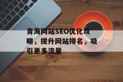 青海网站SEO优化攻略,提升网站排名,吸引更多流量 青海网站SEO优化攻略,提升网站排名,吸引更多流量