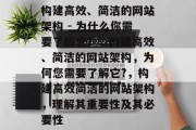 构建高效、简洁的网站架构 - 为什么你需要了解它？，构建高效、简洁的网站架构，为何您需要了解它?，构建高效简洁的网站架构，理解其重要性及其必要性