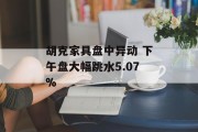 胡克家具盘中异动 下午盘大幅跳水5.07% 胡克家具盘中异动 下午盘大幅跳水5.07%