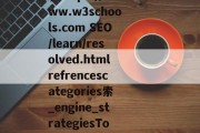网站全SEO实战教程,https://www.w3schools.com SEO/learn/resolved.htmlrefrencescategories索_engine_strategiesTop_sought_onesi 网站全SEO实战教程,https://www.w3schools.com SEO/learn/resolved.htmlrefrencescategories索_engine_strategiesTop_sought_onesi