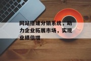 网站搭建分销系统，助力企业拓展市场，实现业绩倍增