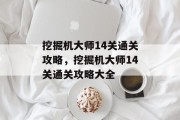 挖掘机大师14关通关攻略,挖掘机大师14关通关攻略大全 挖掘机大师14关通关攻略,挖掘机大师14关通关攻略大全