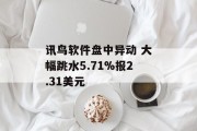 讯鸟软件盘中异动 大幅跳水5.71%报2.31美元 讯鸟软件盘中异动 大幅跳水5.71%报2.31美元