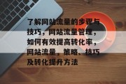 了解网站流量的步骤与技巧,网站流量管理,如何有效提高转化率,网站流量,策略、技巧及转化提升方法 了解网站流量的步骤与技巧,网站流量管理,如何有效提高转化率,网站流量,策略、技巧及转化提升方法