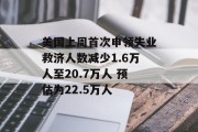 美国上周首次申领失业救济人数减少1.6万人至20.7万人 预估为22.5万人 美国上周首次申领失业救济人数减少1.6万人至20.7万人 预估为22.5万人