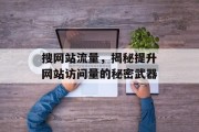 搜网站流量,揭秘提升网站访问量的秘密武器 搜网站流量,揭秘提升网站访问量的秘密武器