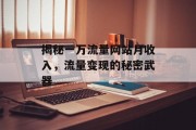 揭秘一万流量网站月收入,流量变现的秘密武器 揭秘一万流量网站月收入,流量变现的秘密武器