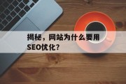 揭秘，网站为什么要用SEO优化？