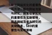 检测网站优化的重要性与方法，提升网站流量与转化，搜索引擎优化的重要性及实施策略，提高网站流量与转化的关键因素，SEO的重要性与实现策略