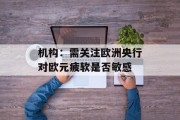 机构:需关注欧洲央行对欧元疲软是否敏感 机构:需关注欧洲央行对欧元疲软是否敏感