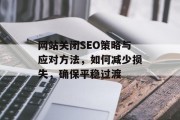 网站关闭SEO策略与应对方法,如何减少损失,确保平稳过渡 网站关闭SEO策略与应对方法,如何减少损失,确保平稳过渡