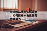 同城网站流量优化策略,如何提升本地化服务的吸引力 同城网站流量优化策略,如何提升本地化服务的吸引力