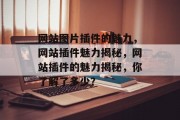 网站图片插件的魅力,网站插件魅力揭秘,网站插件的魅力揭秘,你了解了多少? 网站图片插件的魅力,网站插件魅力揭秘,网站插件的魅力揭秘,你了解了多少?