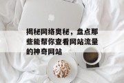 揭秘网络奥秘,盘点那些能帮你查看网站流量的神奇网站 揭秘网络奥秘,盘点那些能帮你查看网站流量的神奇网站
