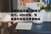 刷爆网站流量,策略与技巧,SEO攻略,快速提升网站流量策略秘籍 刷爆网站流量,策略与技巧,SEO攻略,快速提升网站流量策略秘籍