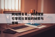 网站排名名,揭秘搜索引擎优化背后的秘密与策略 网站排名名,揭秘搜索引擎优化背后的秘密与策略