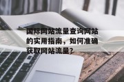 国际网站流量查询网站的实用指南,如何准确获取网站流量? 国际网站流量查询网站的实用指南,如何准确获取网站流量?