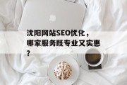 沈阳网站SEO优化,哪家服务既专业又实惠? 沈阳网站SEO优化,哪家服务既专业又实惠?