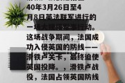滑铁卢战役是指在1940年3月26日至4月8日英法联军进行的一场大规模军事行动。这场战争期间,法国成功入侵英国的防线——滑铁卢关卡,最终迫使英国投降。,滑铁卢战役,法国占领英国防线!
