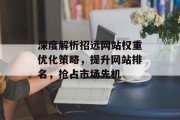 深度解析招远网站权重优化策略,提升网站排名,抢占市场先机 深度解析招远网站权重优化策略,提升网站排名,抢占市场先机