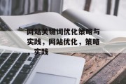 网站关键词优化策略与实践，网站优化，策略，实践