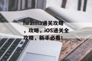 iwanna通关攻略,攻略,iOS通关全攻略,新手必看!