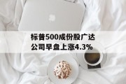 标普500成份股广达公司早盘上涨4.3% 标普500成份股广达公司早盘上涨4.3%