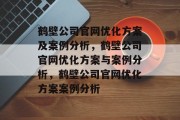 鹤壁公司官网优化方案及案例分析，鹤壁公司官网优化方案与案例分析，鹤壁公司官网优化方案案例分析