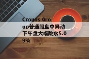 Cronos Group普通股盘中异动 下午盘大幅跳水5.09% Cronos Group普通股盘中异动 下午盘大幅跳水5.09%
