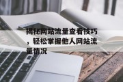 揭秘网站流量查看技巧,轻松掌握他人网站流量情况 揭秘网站流量查看技巧,轻松掌握他人网站流量情况