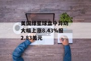 美国绿星球盘中异动 大幅上涨8.43%报2.83美元 美国绿星球盘中异动 大幅上涨8.43%报2.83美元