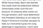特朗普发帖:泽连斯基不尊重美国 等他为和平做好准备了可以再来 特朗普发帖:泽连斯基不尊重美国 等他为和平做好准备了可以再来
