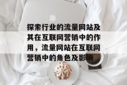 探索行业的流量网站及其在互联网营销中的作用,流量网站在互联网营销中的角色及影响 探索行业的流量网站及其在互联网营销中的作用,流量网站在互联网营销中的角色及影响