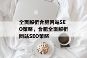 全面解析合肥网站SEO策略,合肥全面解析网站SEO策略 全面解析合肥网站SEO策略,合肥全面解析网站SEO策略