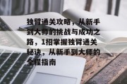 独臂通关攻略,从新手到大师的挑战与成功之路,1招掌握独臂通关秘诀,从新手到大师的全程指南 独臂通关攻略,从新手到大师的挑战与成功之路,1招掌握独臂通关秘诀,从新手到大师的全程指南