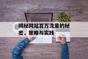 揭秘网站百万流量的秘密,策略与实践 揭秘网站百万流量的秘密,策略与实践