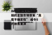 IMF:美国大选给脆弱的金融市场带来“高度不确定性” 或令8月抛售重演 IMF:美国大选给脆弱的金融市场带来“高度不确定性” 或令8月抛售重演